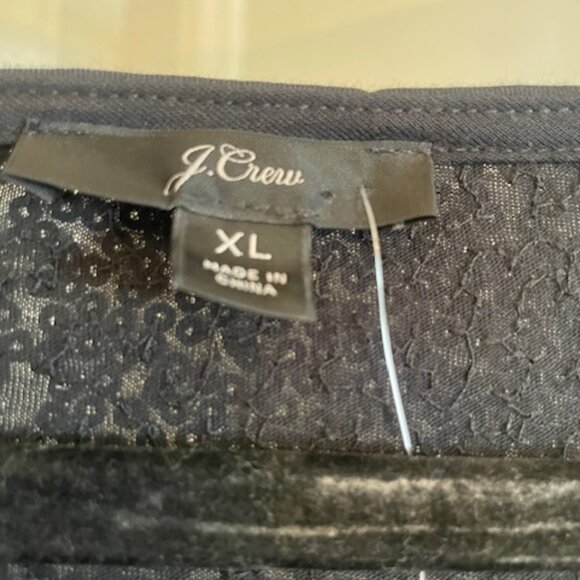 J.Crew Black Sequin Long Sleeved Shirt, Size XL, NWT - Picture 3 of 6